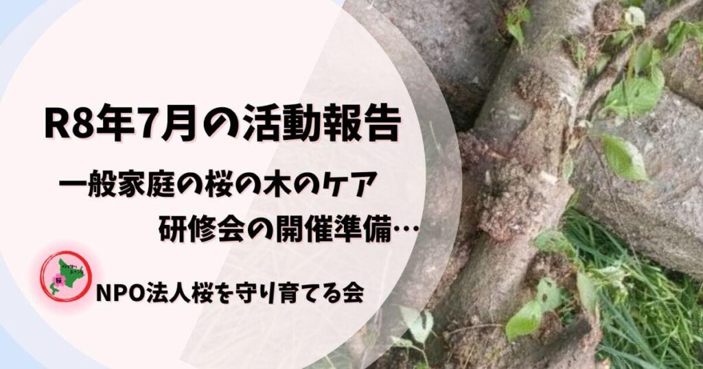 NPO法人桜を守り育てる会,活動報告,2026.7